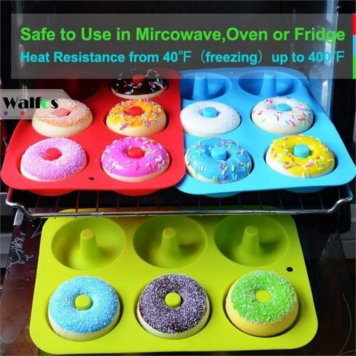 3 silicone donut baking pan
