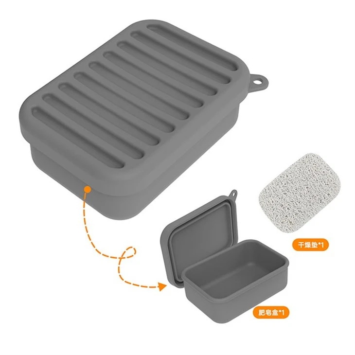 Silicone Soap Dish With Drainage factory